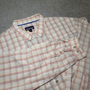 Patagonia Mens Red/Yellow Plaid Sun Stretch Long Sleeve Fishing Outdoor Size XXL